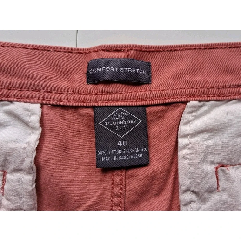 St John's Bay NWT Men's Flat‎ Front Shorts Size 40 Stretch 9